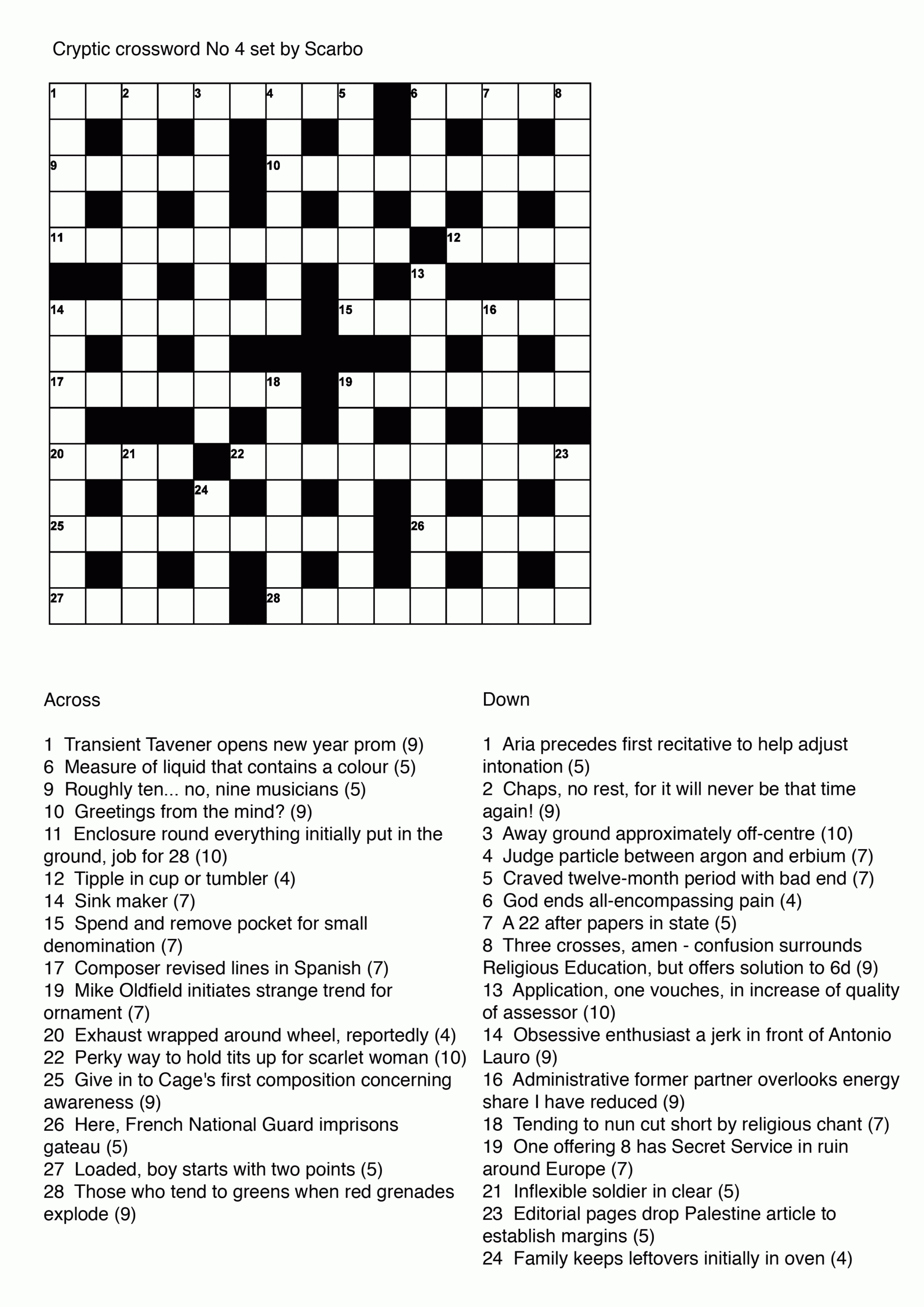 cut short crossword