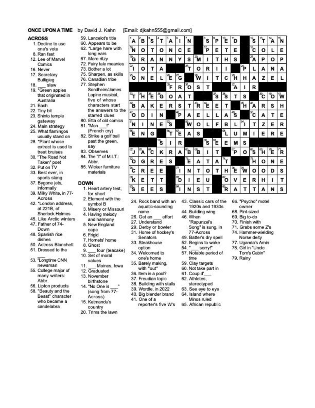 Custom Designed 17x17 Crossword Puzzle Etsy