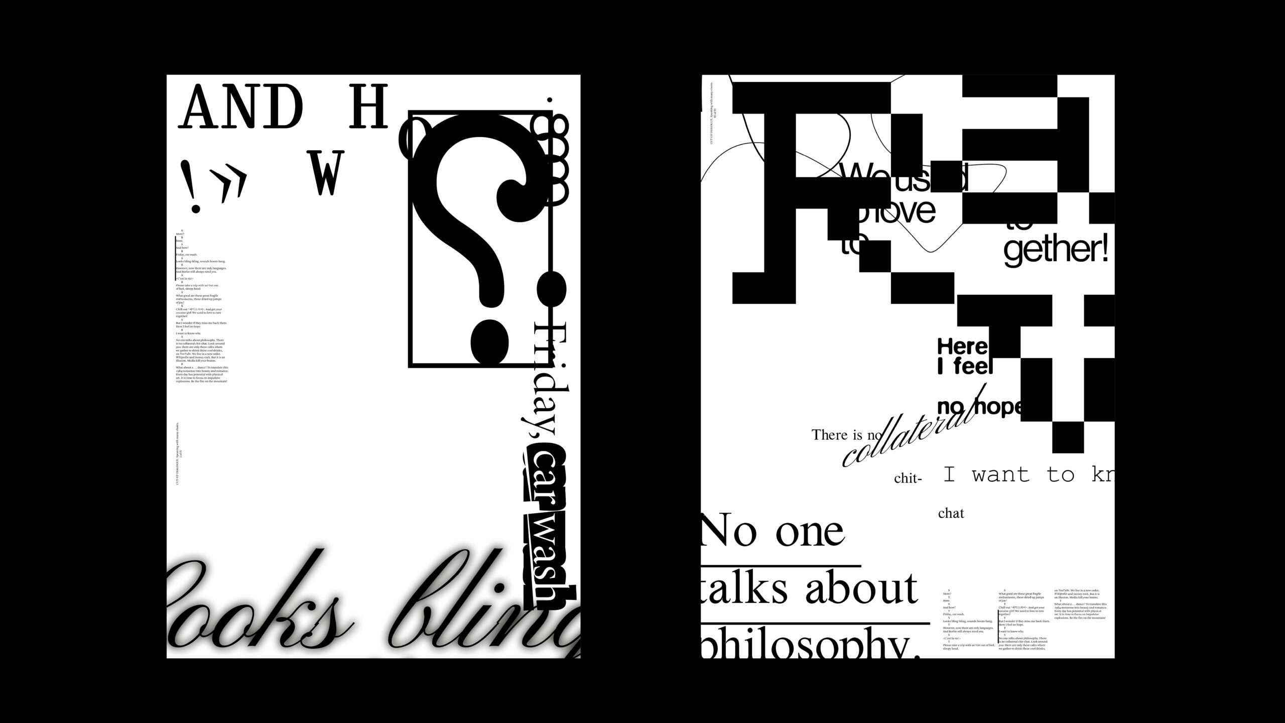 Cut up Dialogue Speaking With Many Choirs L onie Lefere Graphic Design