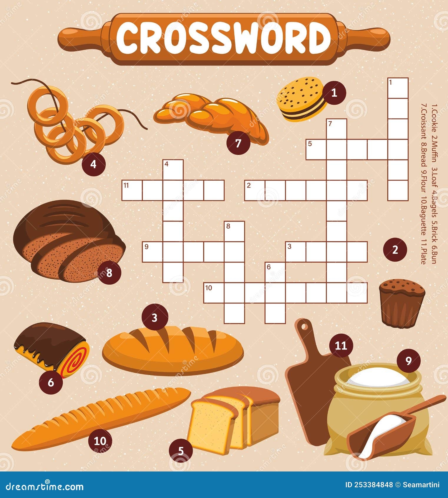 Rice Flour Pastry Crossword