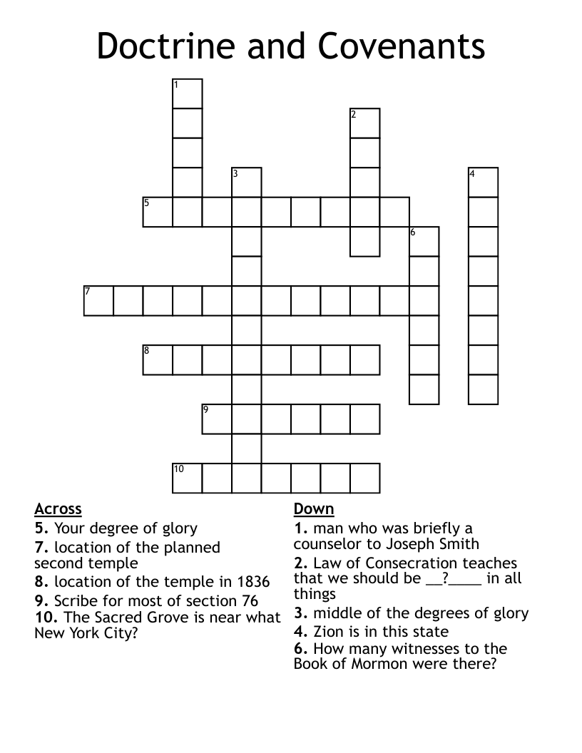 Doctrine Crossword Clue