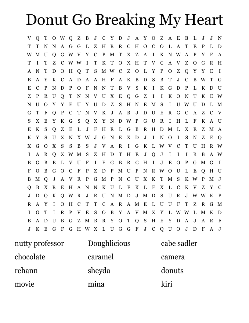donut shape crossword
