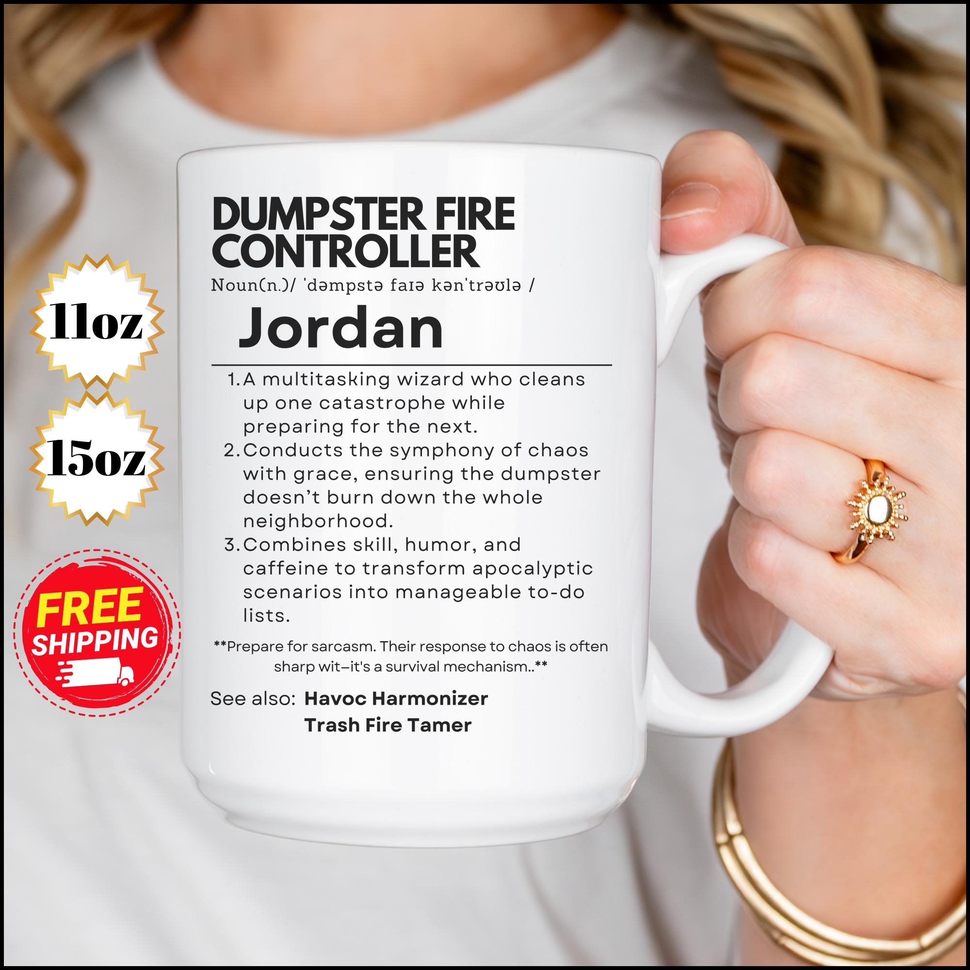 Dumpster Fire Controller Mug Customizable Gift For Boss Etsy