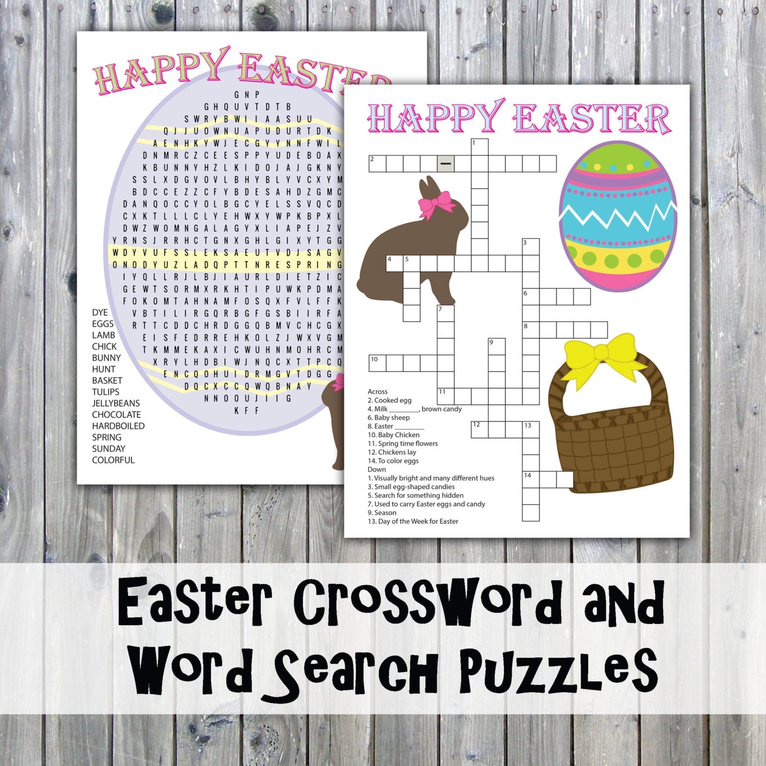 Easter Crossword Puzzle And Word Search Party Game Printables Instant Download Etsy Easter Crossword Puzzle And Word Search Party Game Printables Instant Download Etsy