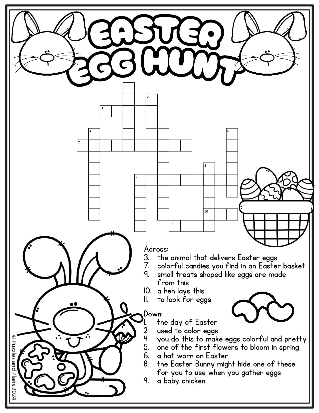 Easter Egg Hunt Crossword Puzzlesandplans Easter Egg Hunt Crossword Puzzlesandplans