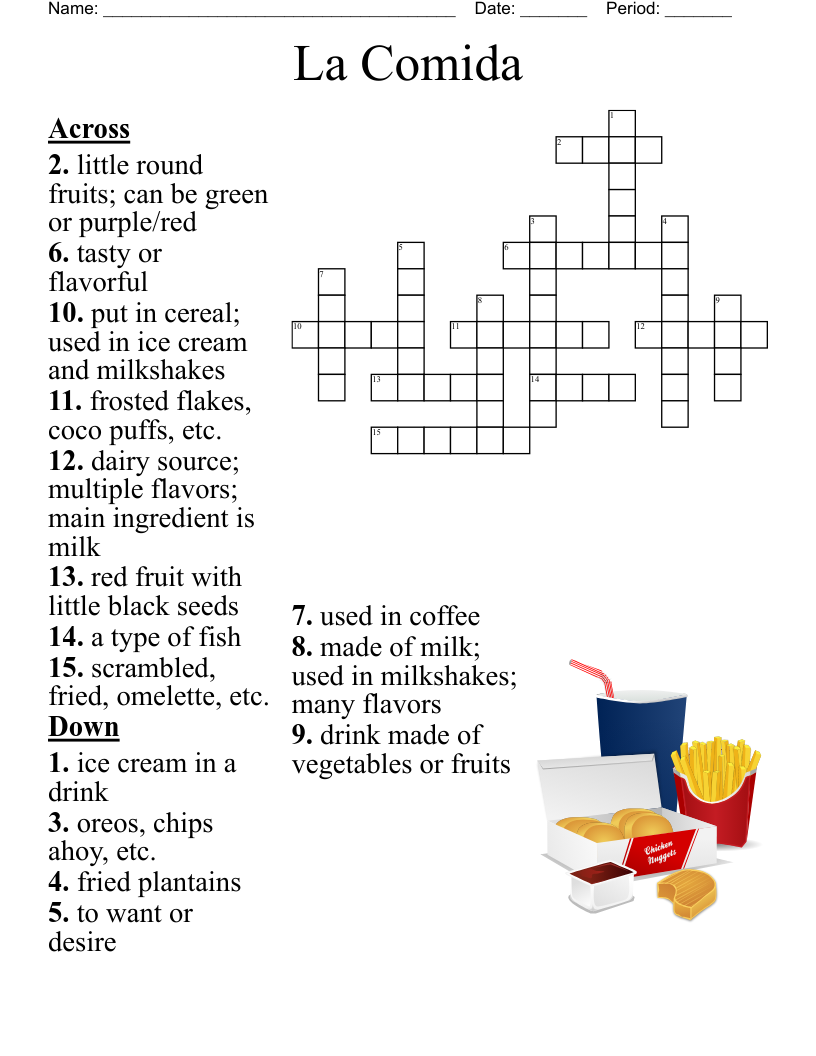 Egg And Dairy Terms Crossword WordMint Egg And Dairy Terms Crossword WordMint