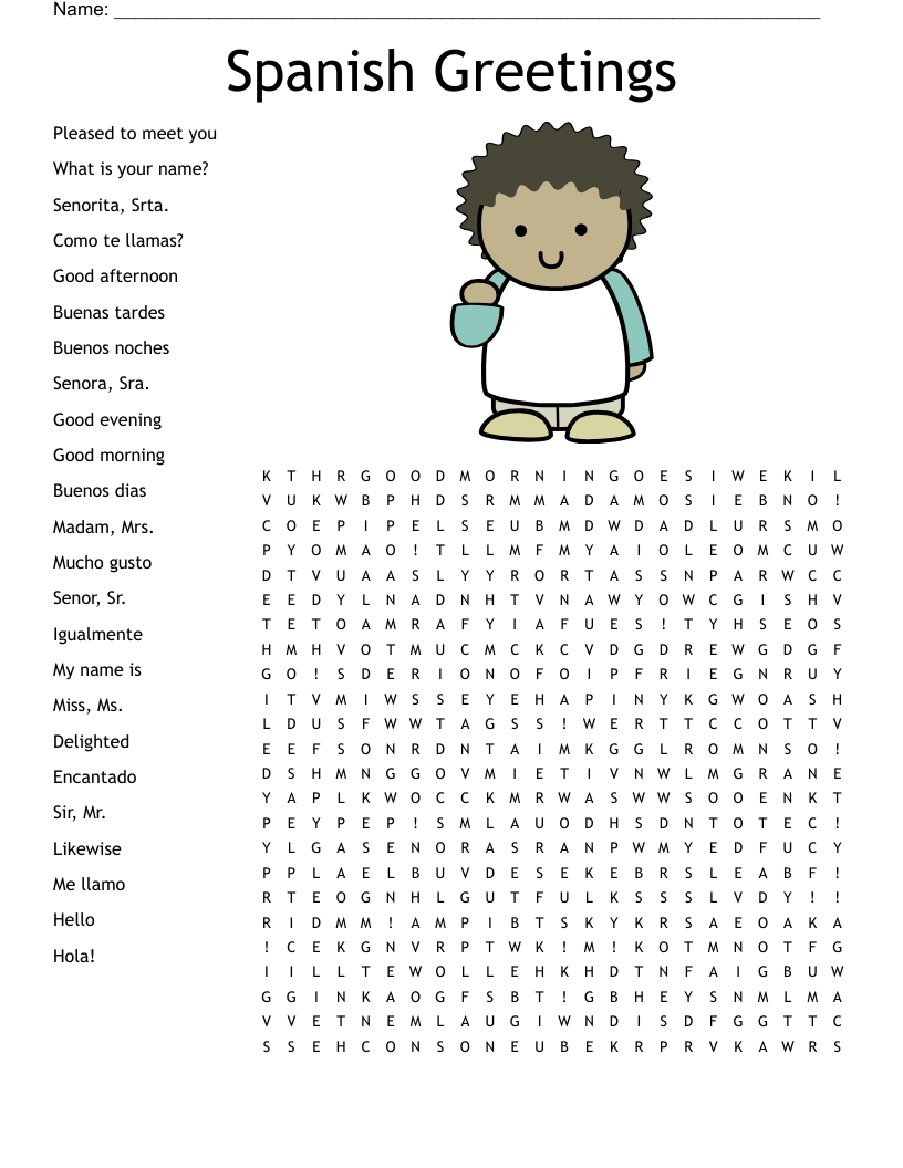 Espanol Crossword Puzzle WordMint