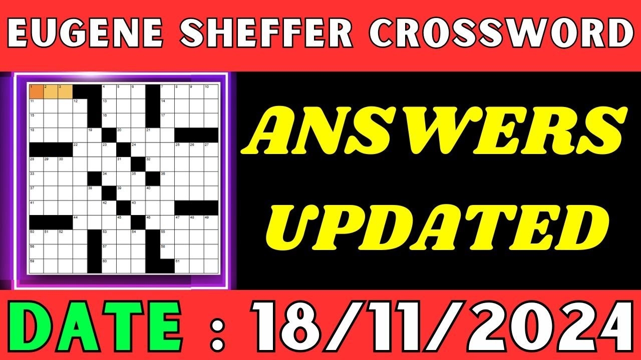 Eugene Sheffer Crossword Clue Answers For Nov 18 2024 Solved YouTube