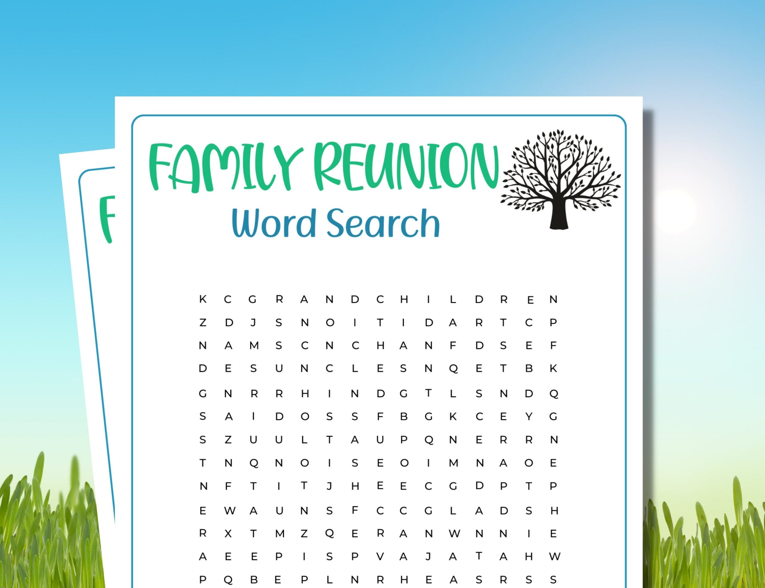Family Reunion Word Search Family Reunion Word Puzzle Family Reunion Games Family Games Family Game Night Printable Games Etsy