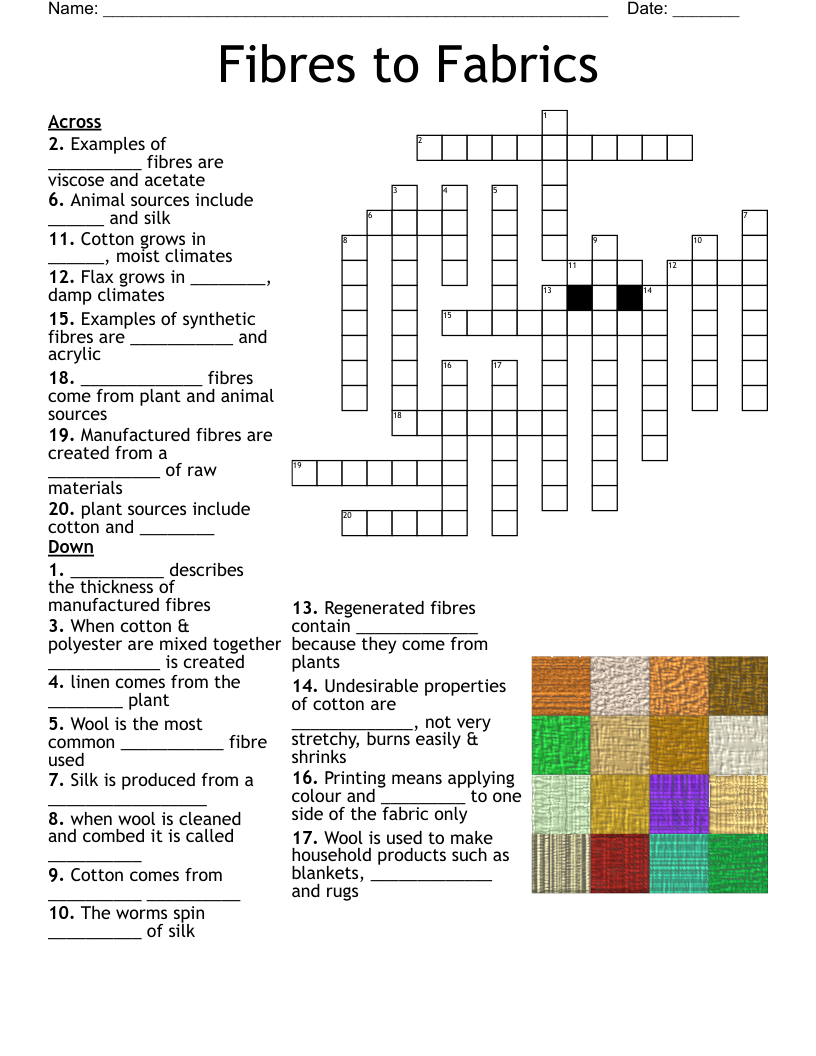 Fibers Crossword WordMint
