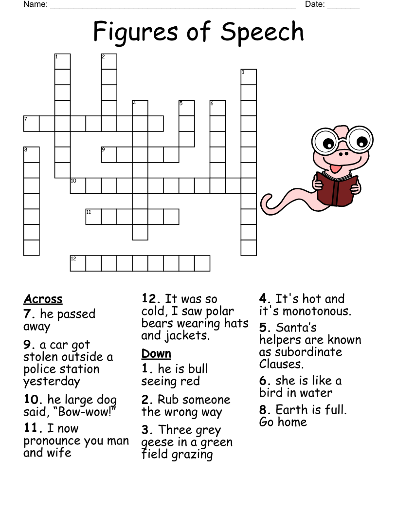 Figure Of Speech Crossword Clue