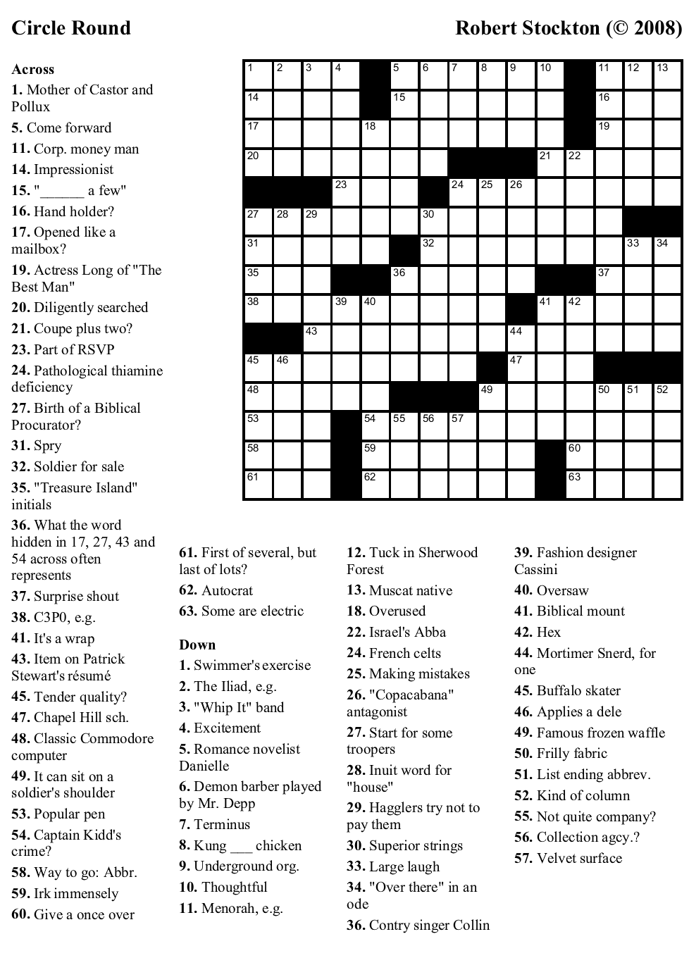 Muscat Native Crossword