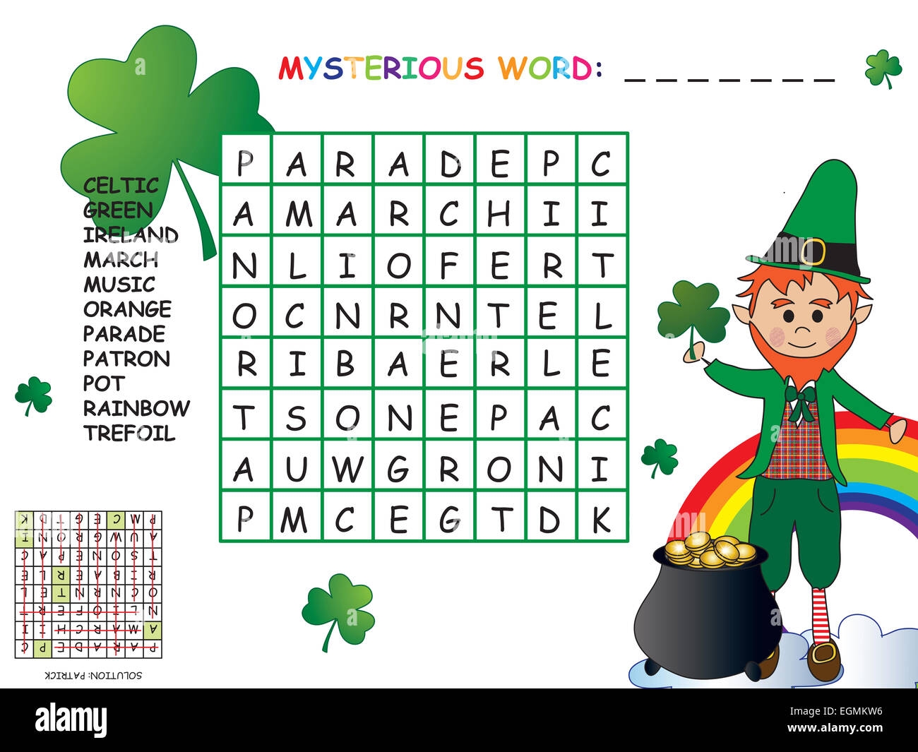 Game For Children Crossword Stock Photo Alamy