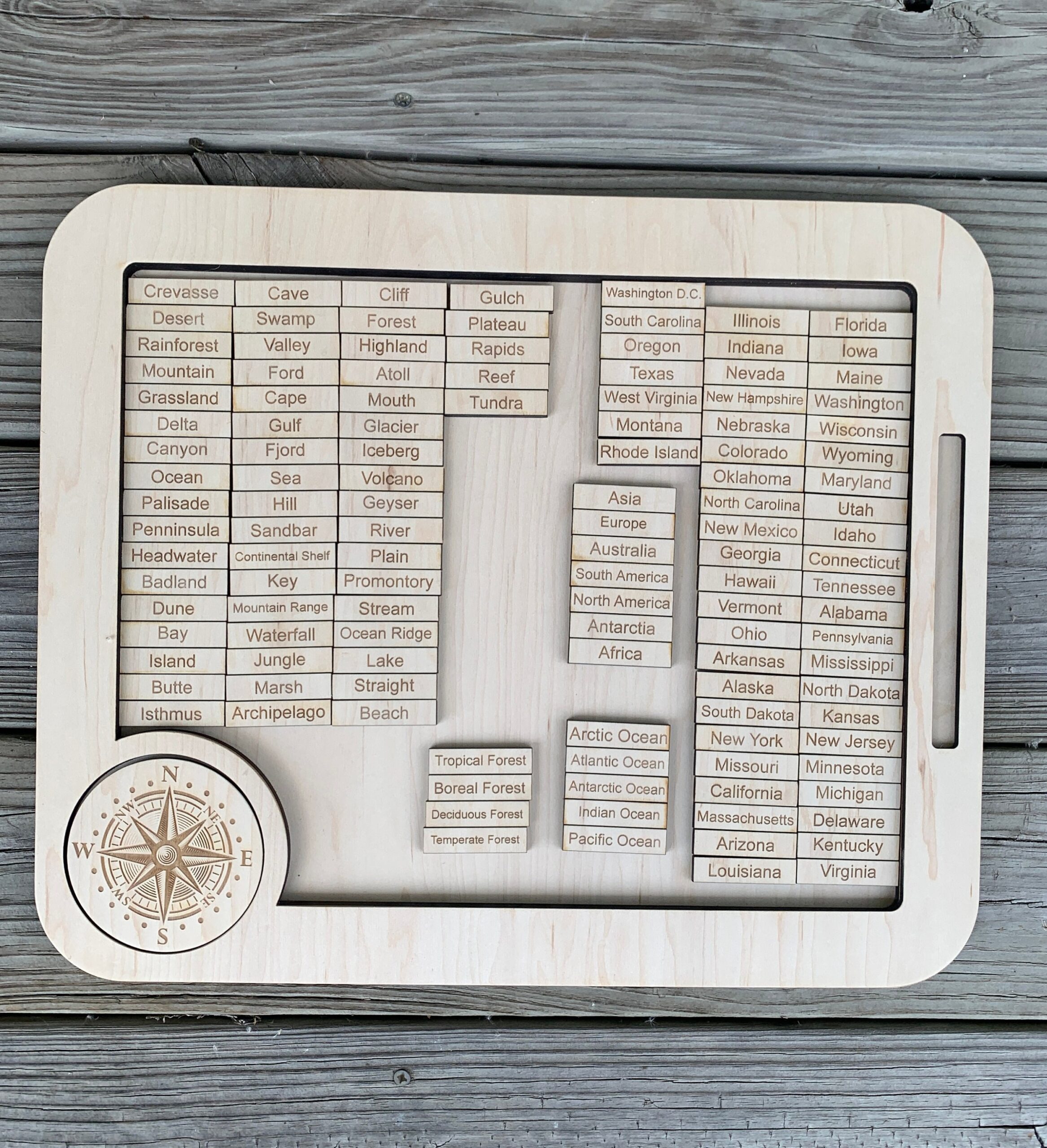 Geography Building Board Cartography Set Landform Identification Board Montessori Map Set Learn About Geography Interactive Map Board Etsy