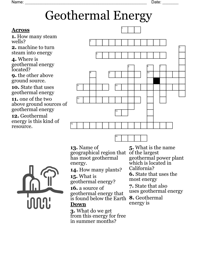 green energy source crossword