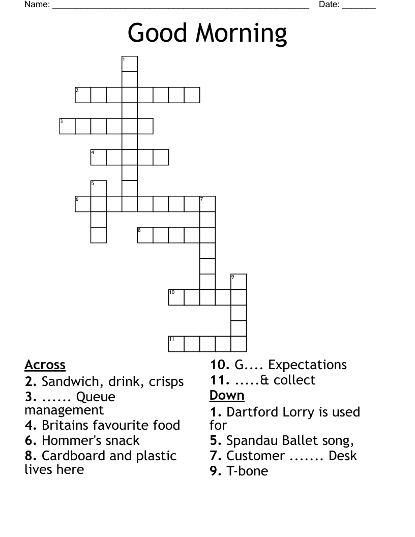 Good Morning Crossword WordMint
