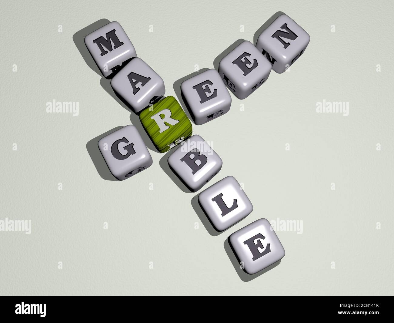 GREEN MARBLE Crossword By Cubic Dice Letters 3D Illustration Background And Beautiful Stock Photo Alamy