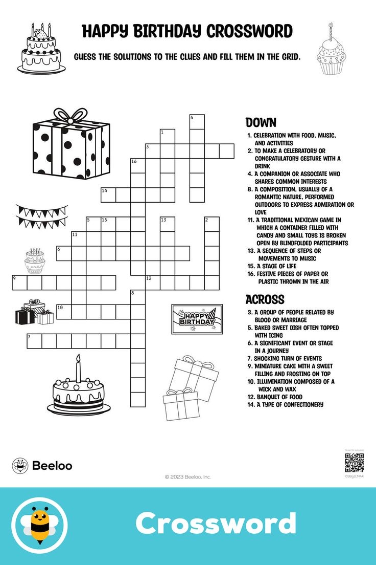 Happy Birthday Crossword