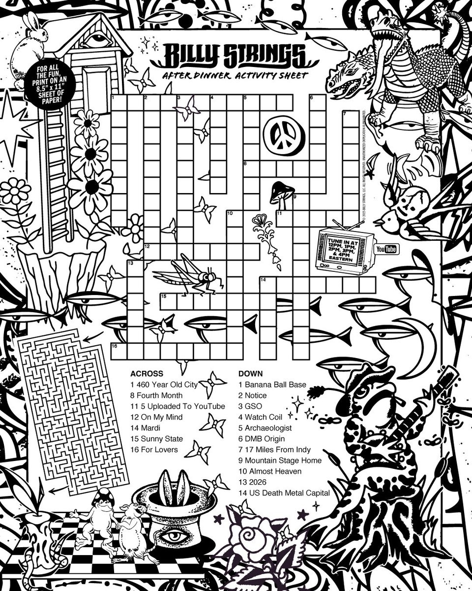 Happy Turkey Day After Dinner Activity Sheet To Print On An 8 5x11 Sheet Of Paper Https t co 3FyDv3Z56z Tune In On YouTube 12pm 1pm 2pm 3pm 4pm Eastern