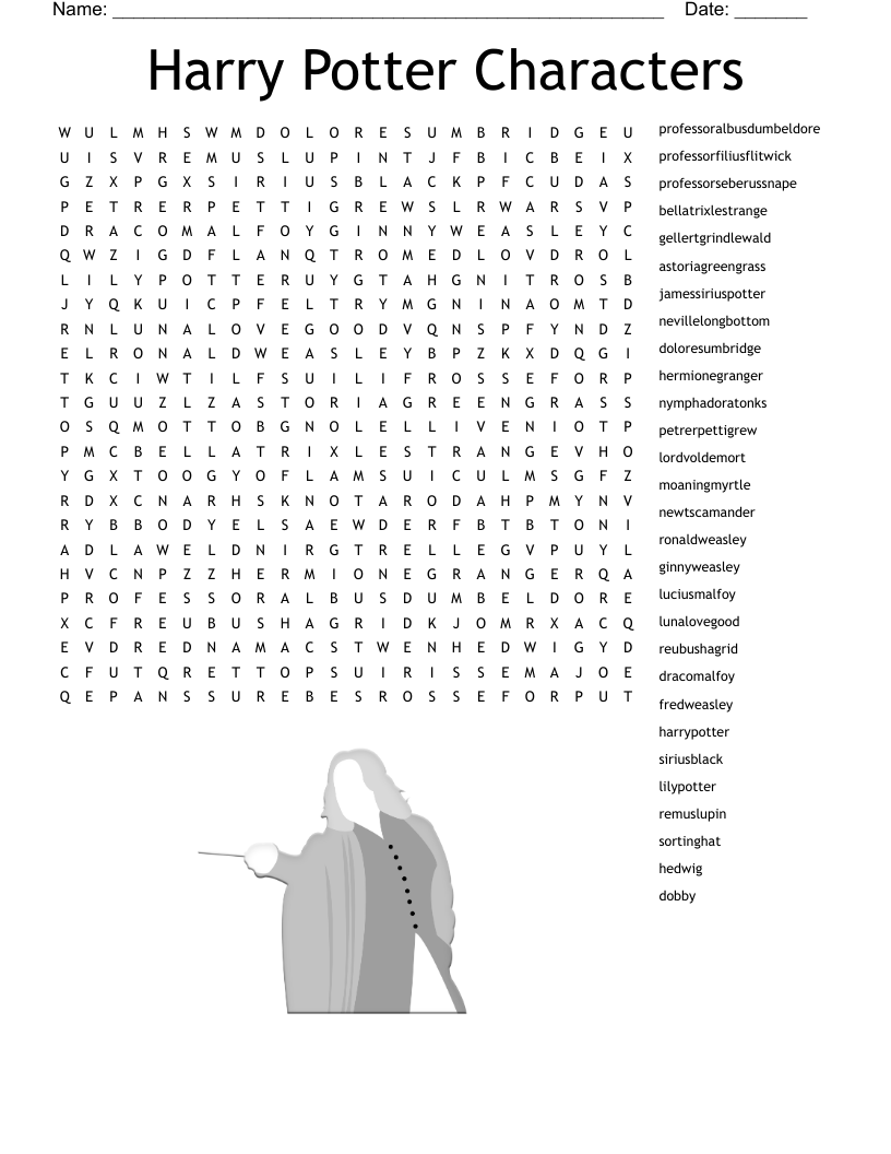 Harry Potter Quiz Crossword WordMint