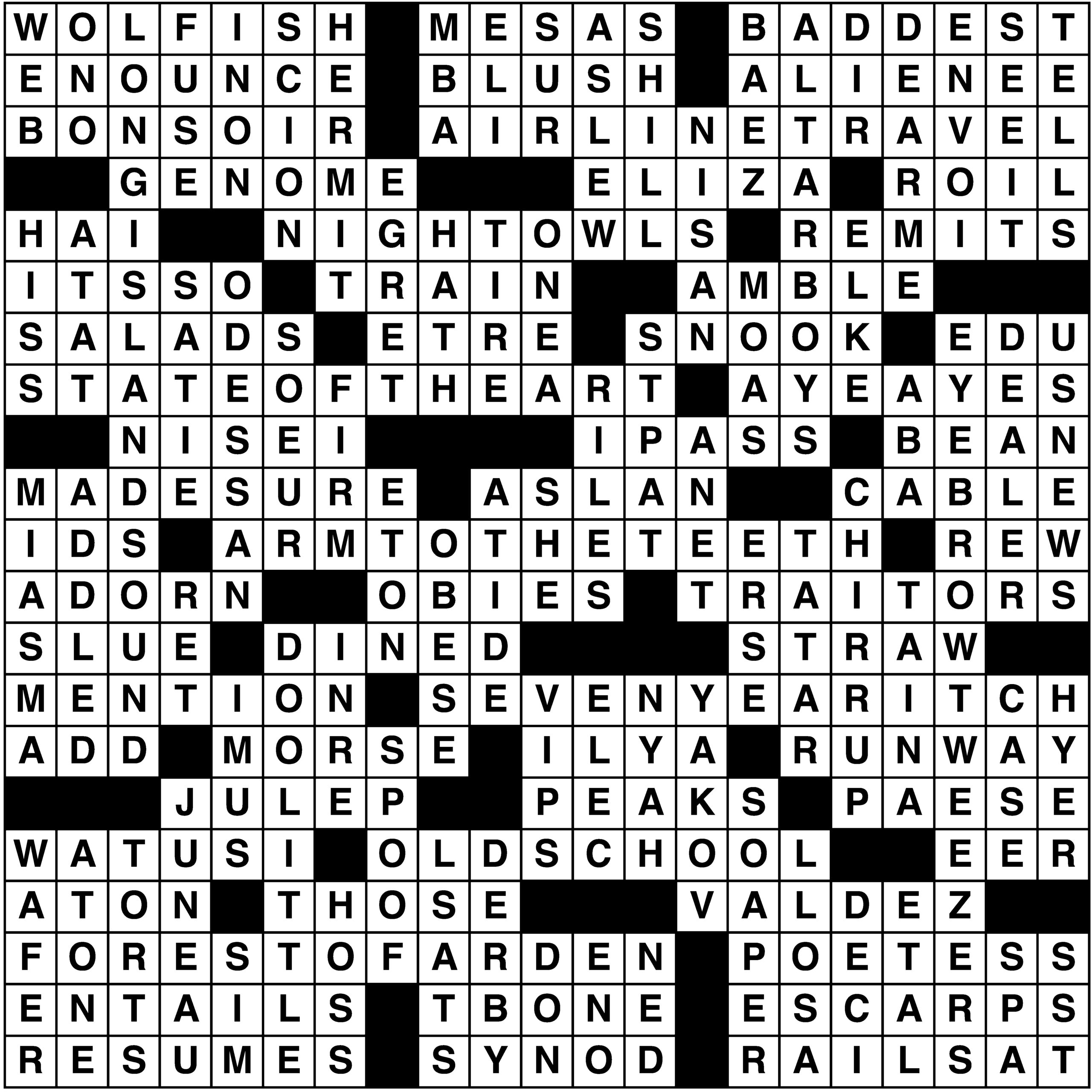 Here Is The Answer To Sept 30 NYT Crossword