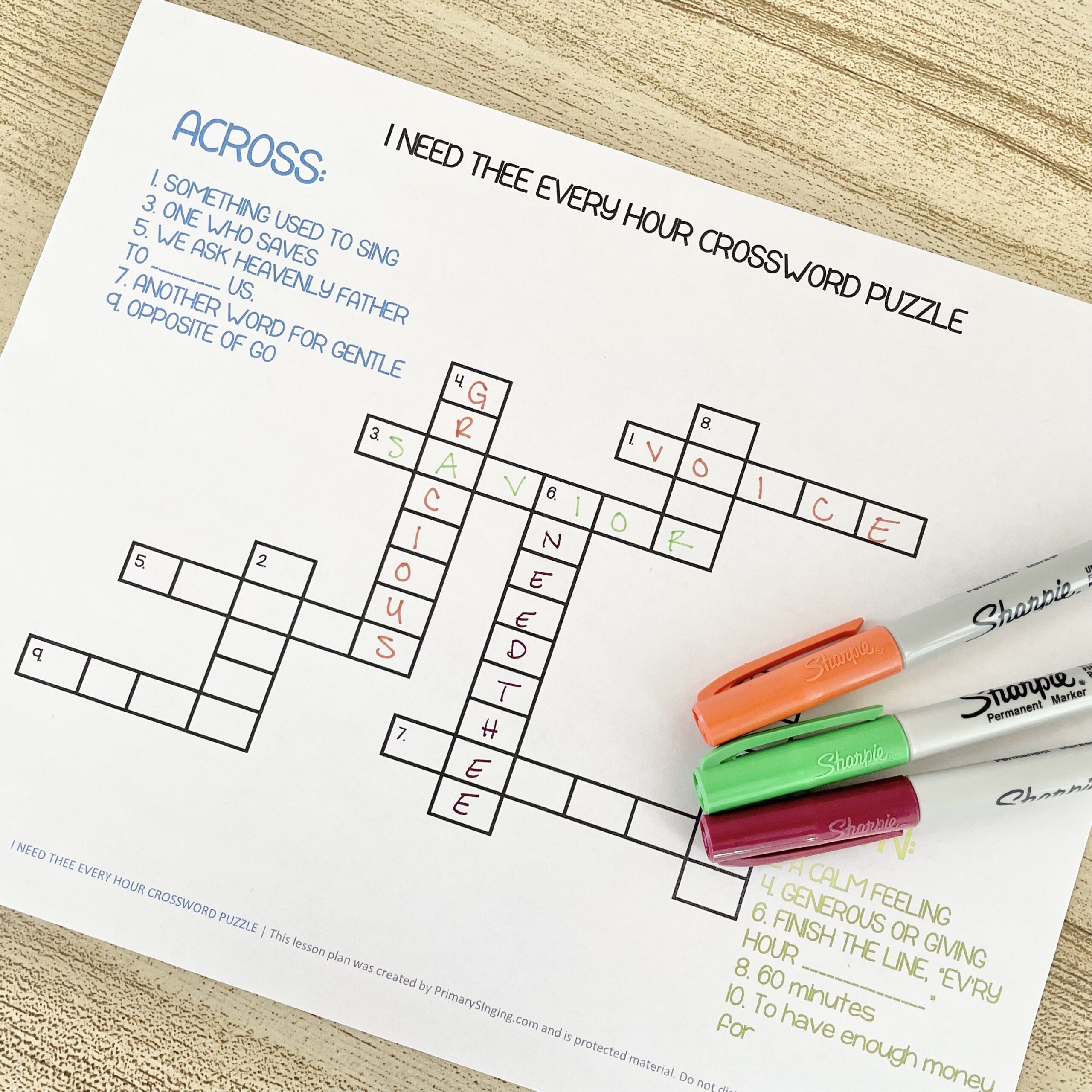 Hymn Of Praise Crossword