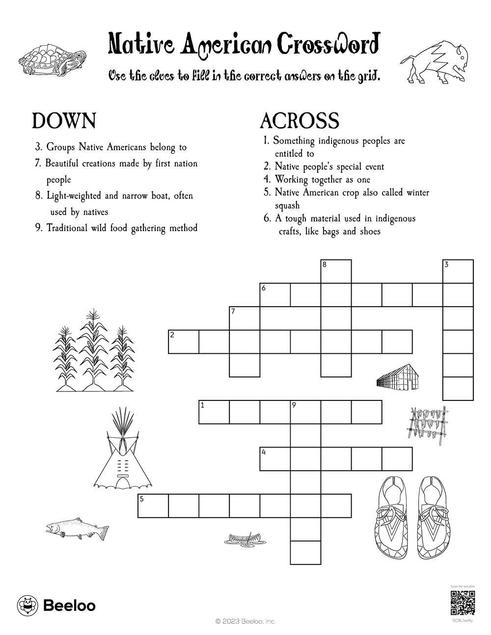 indigenous people of canada crossword