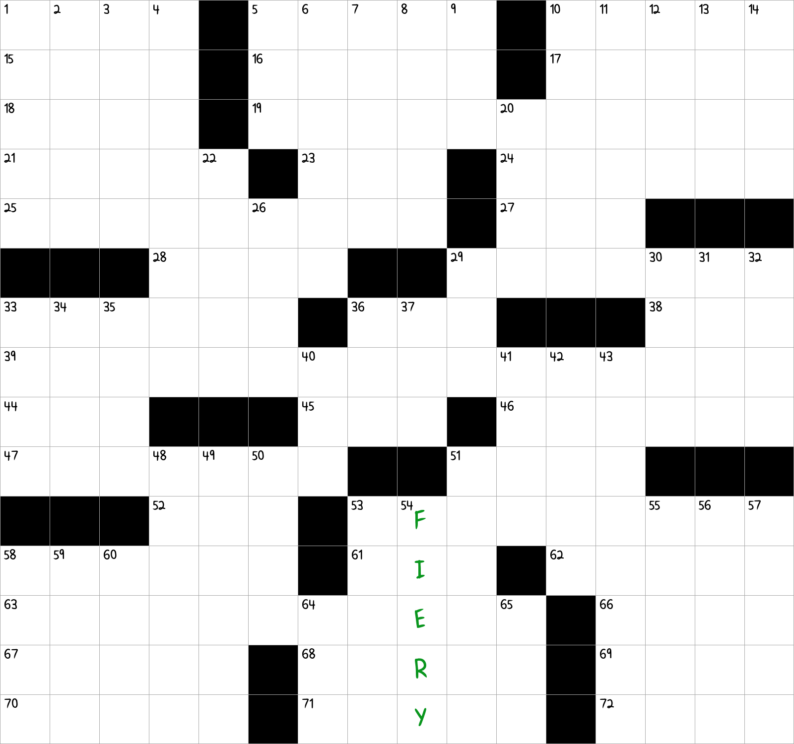 Intense Passion Crossword