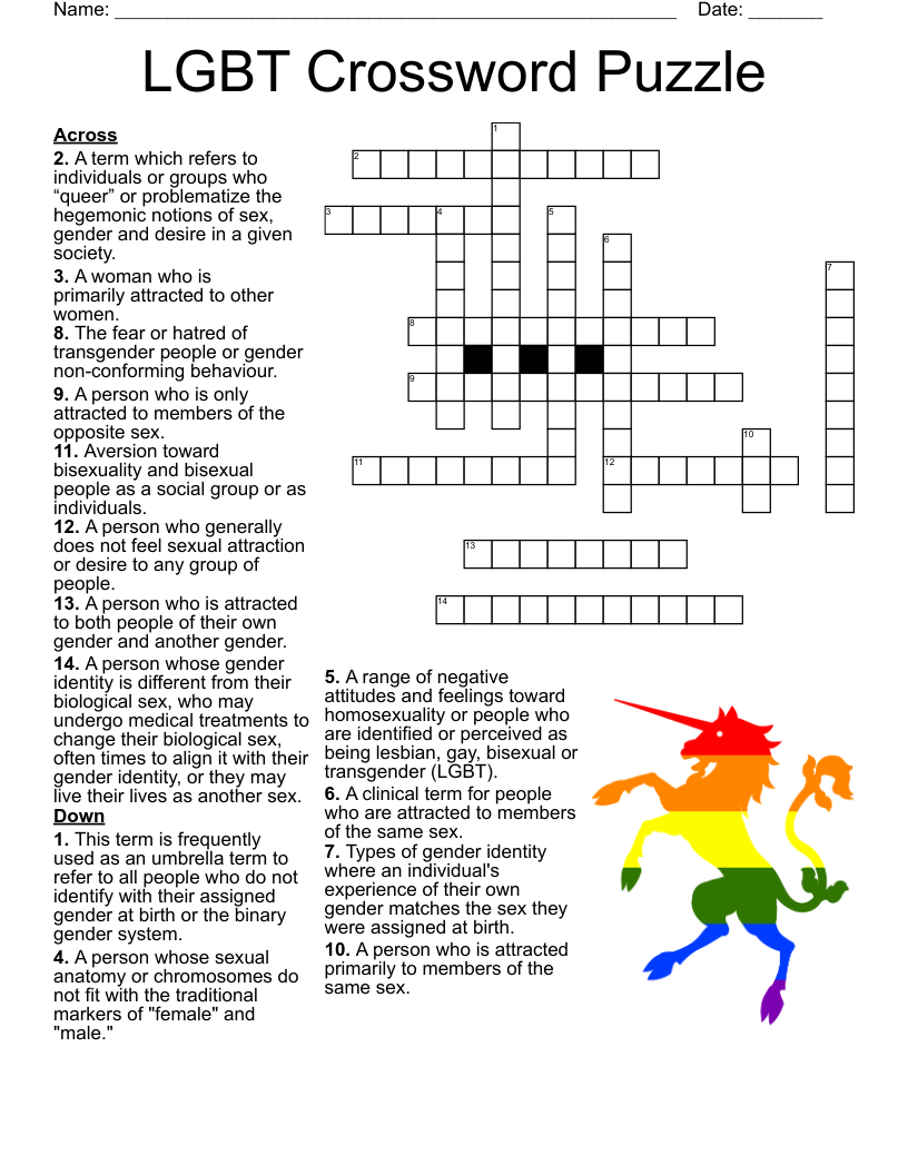 prefix with gender crossword