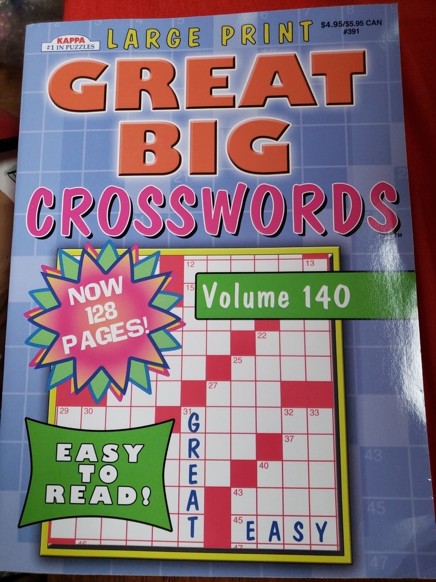 KAPPA LARGE PRINT Great Big CROSSWORDS PUZZLE Vol 140 FUN GREAT EASY EBay