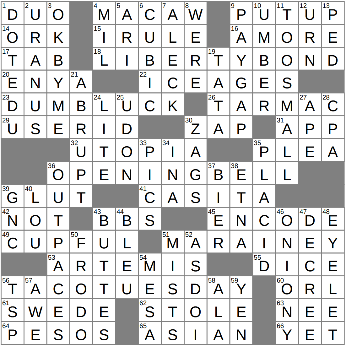 LA Times Crossword 25 Nov 25 Tuesday LAXCrossword