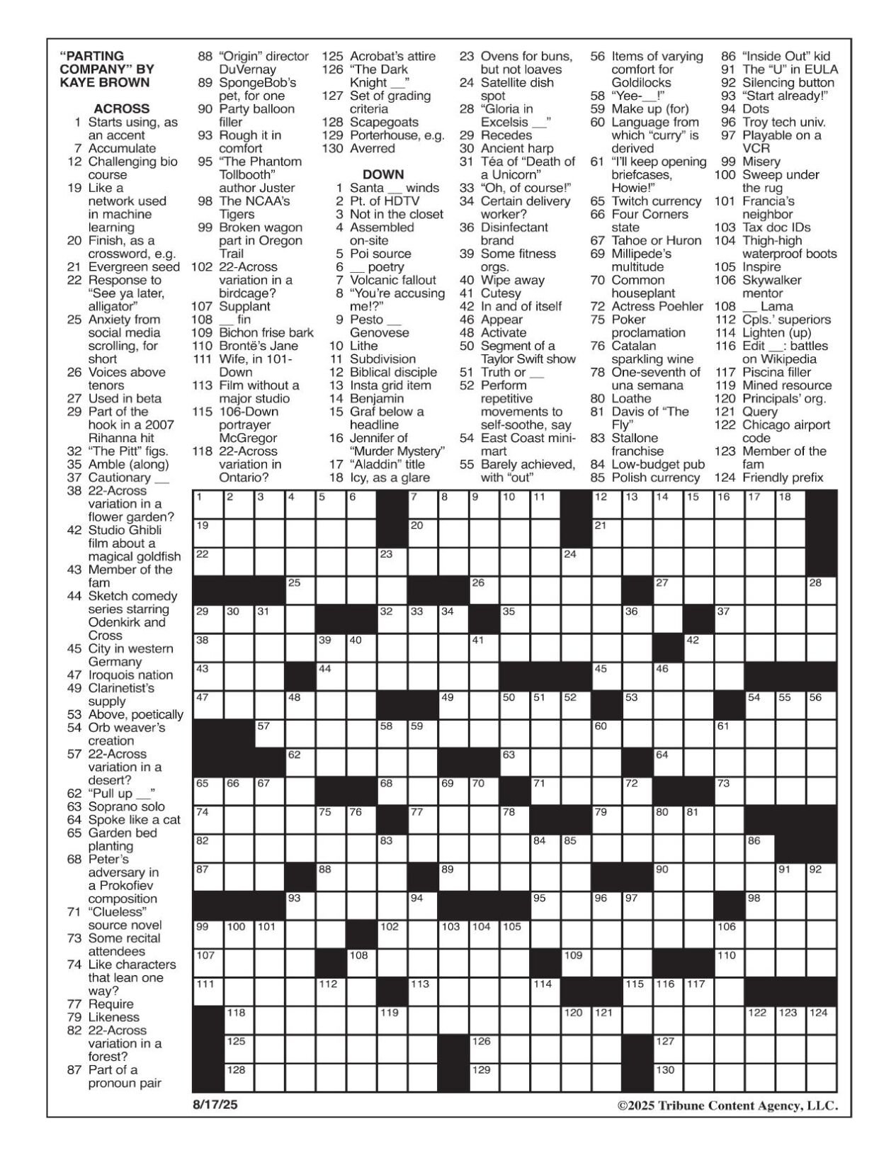 Assembled On Site Crossword