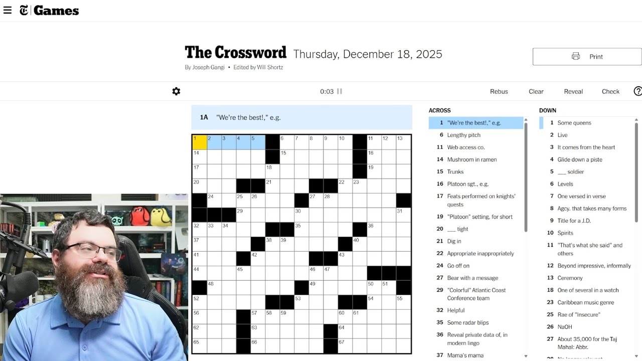 Learning Crossword Week 83 NYT Crossword Thursday Dec 18th 2025 YouTube Learning Crossword Week 83 NYT Crossword Thursday Dec 18th 2025 YouTube
