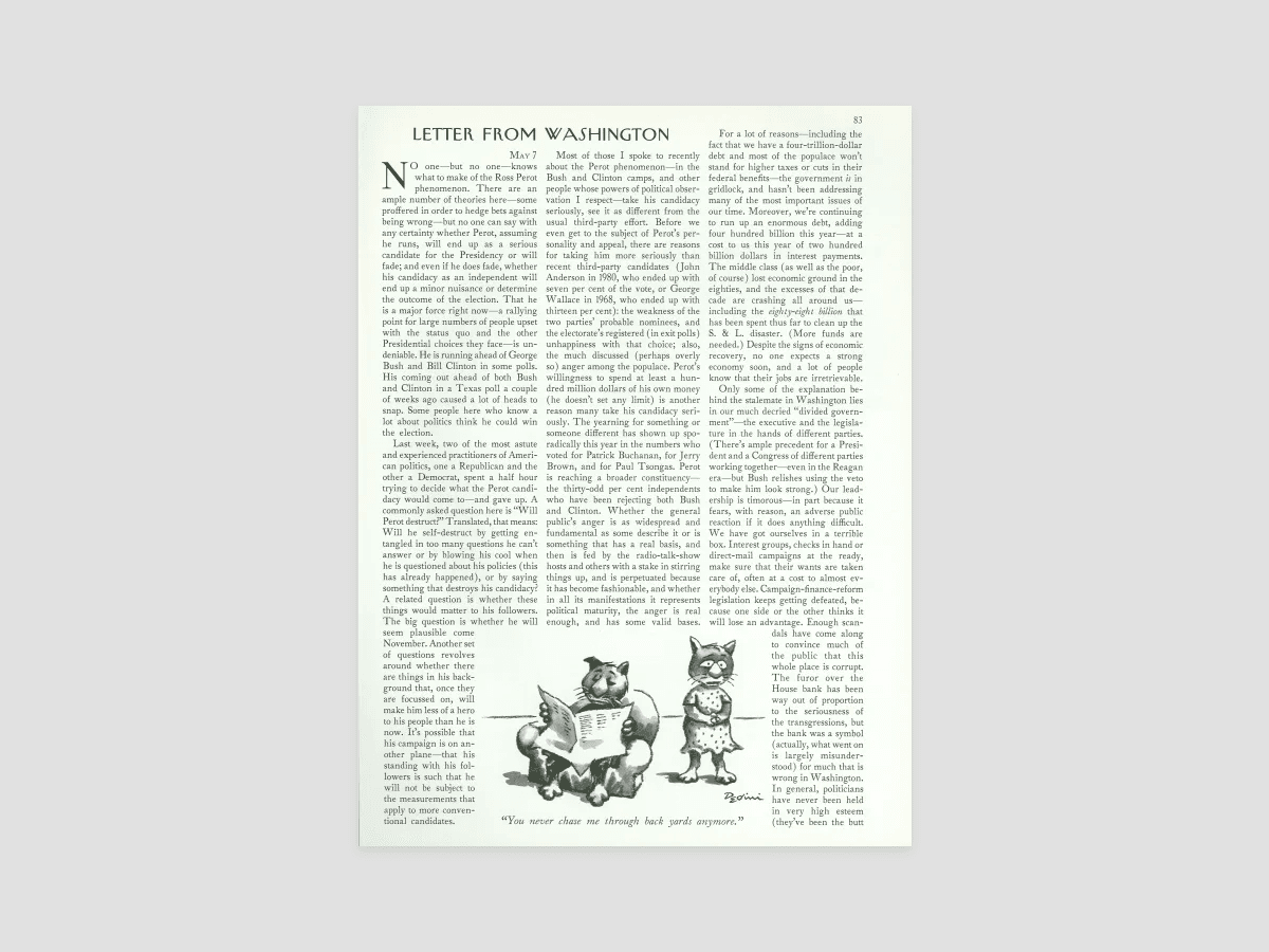 Letter From Washington The New Yorker Letter From Washington The New Yorker