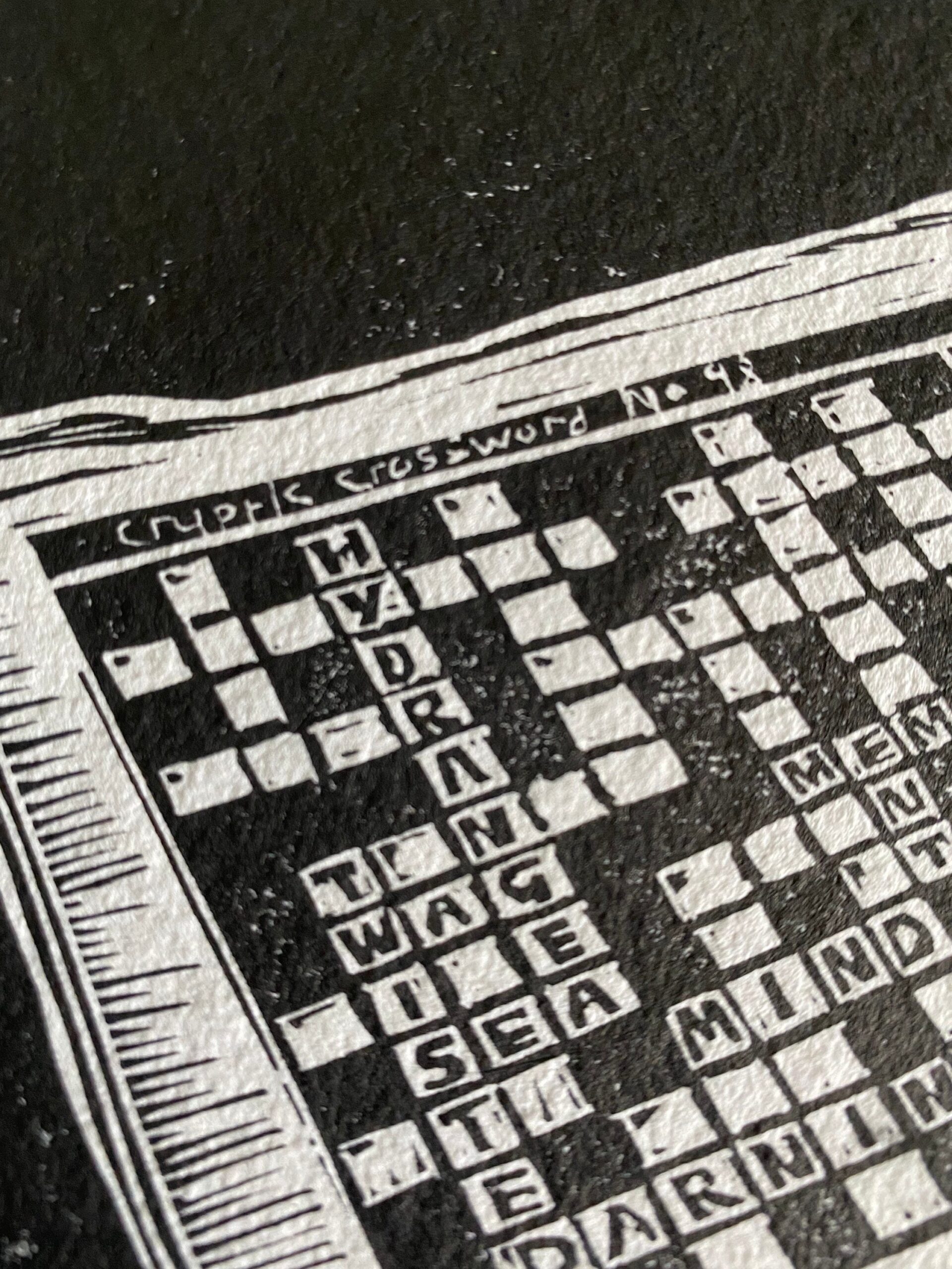 printmaking crossword puzzle