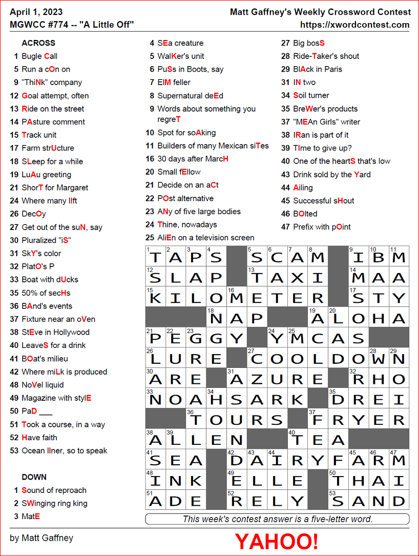 Crossword For Abound