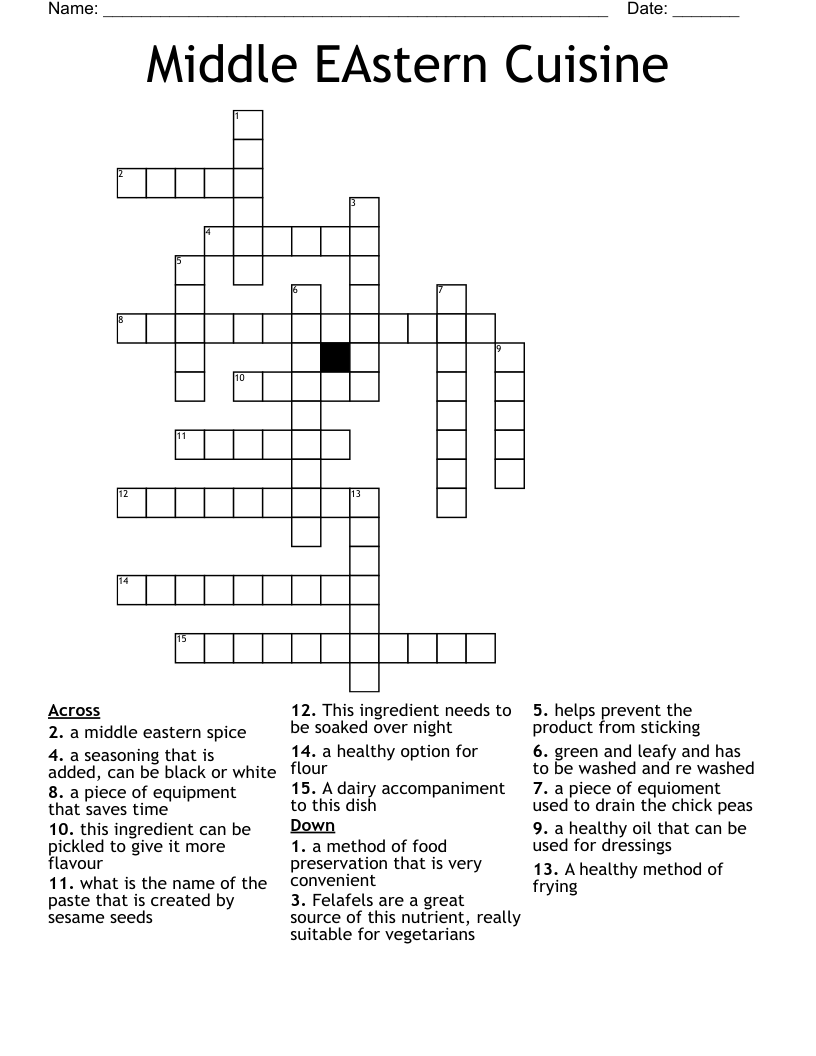 sesame paste crossword