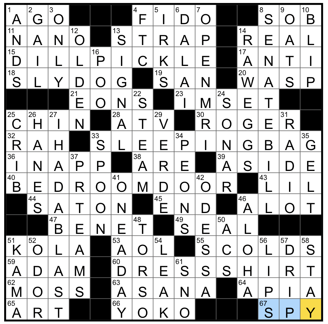 Dream Big Wsj Crossword