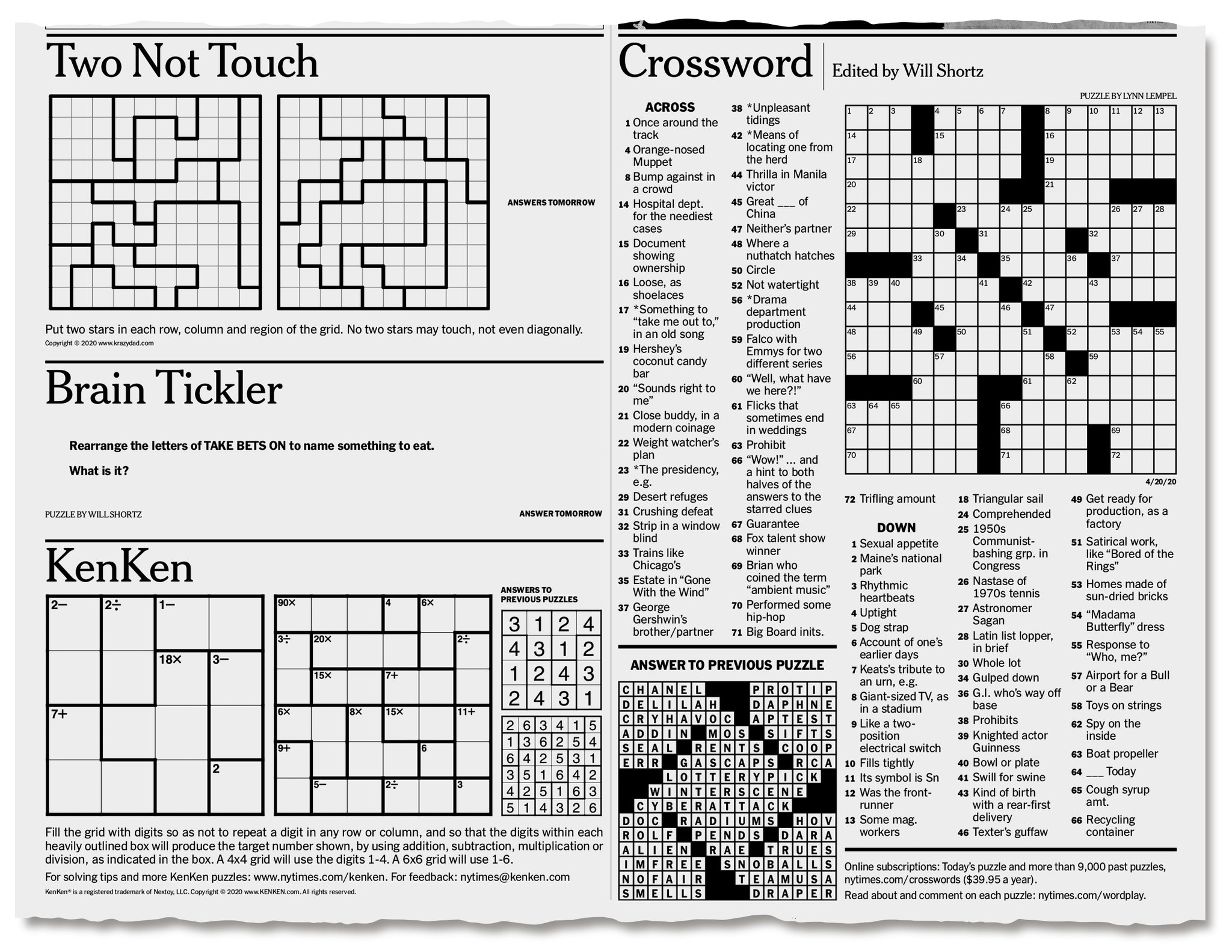 Seattle New York Times Crossword