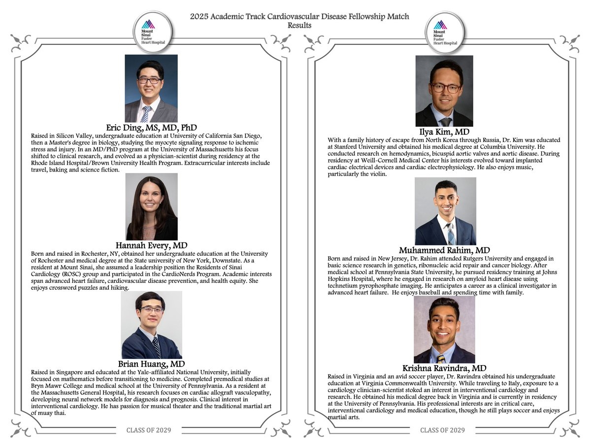 Mount Sinai Cardiology Fellowship SinaiCards Posts X