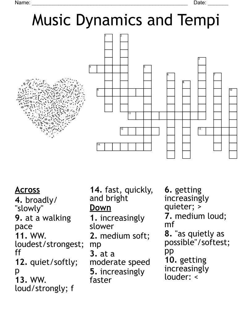 Slowly In Music Crossword