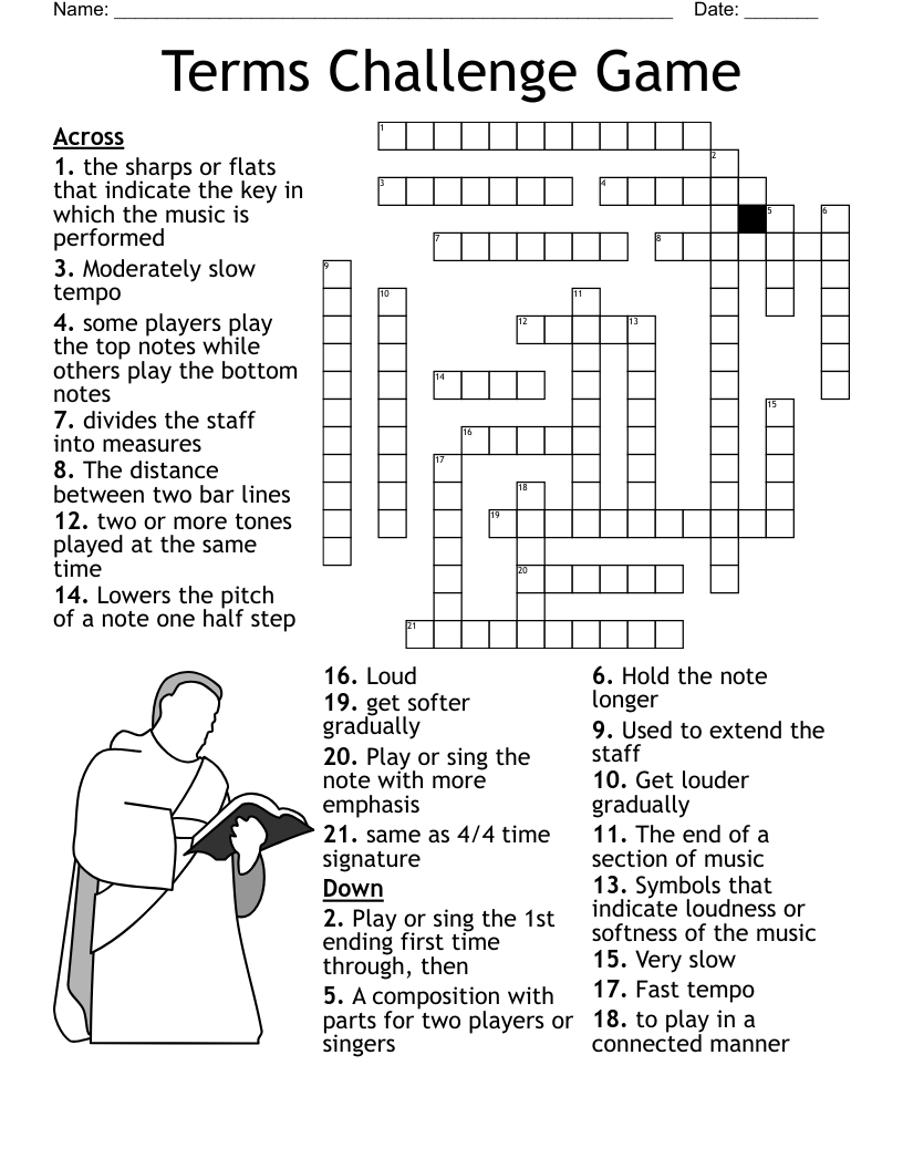 Music Themed Crossword Puzzle WordMint Music Themed Crossword Puzzle WordMint