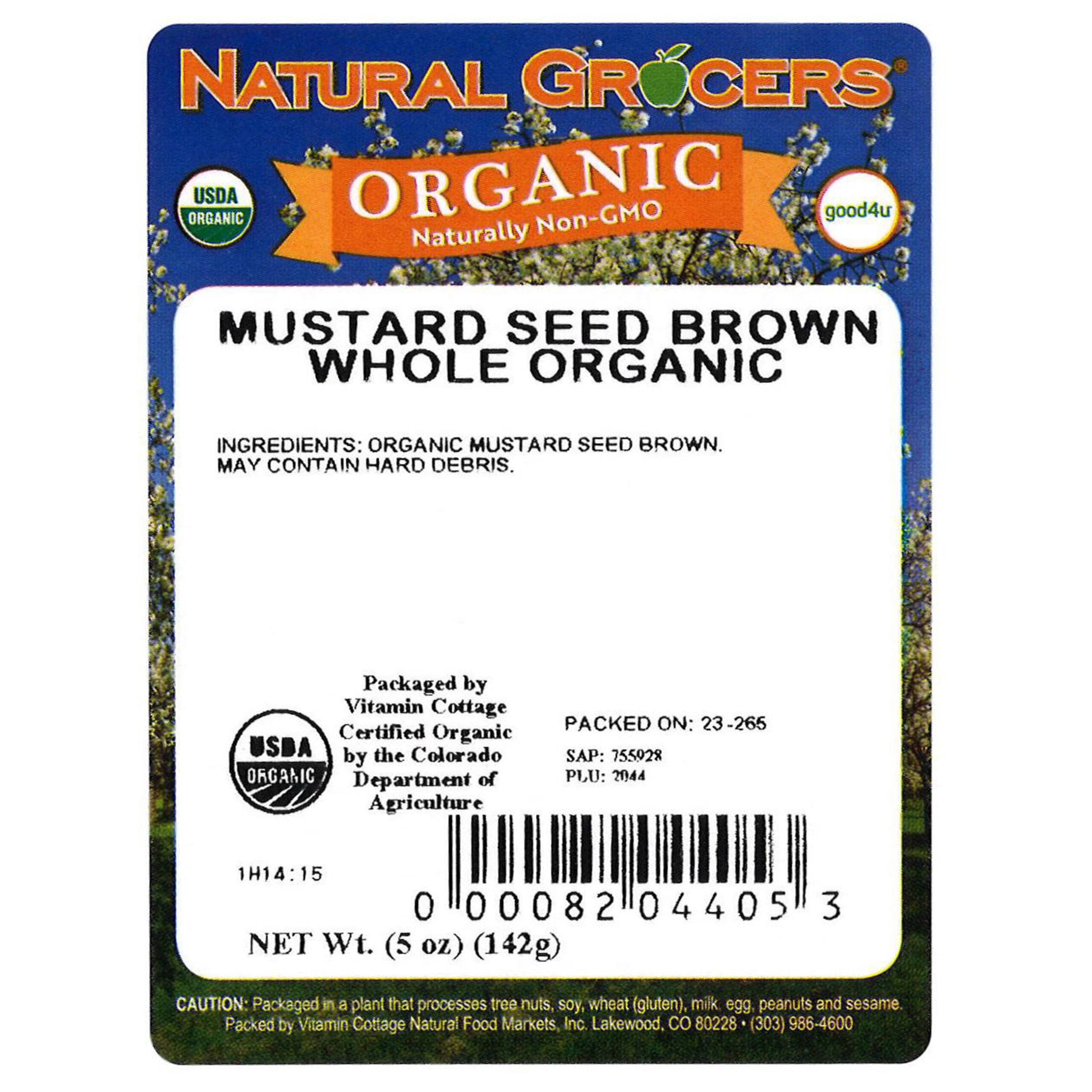 Mustard Seed Brown Whole Org 5 Oz Natural Grocers