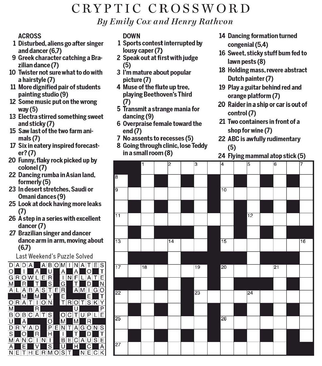 National Post Cryptic Crossword Forum Saturday July 8 2017 Movin To The Beat
