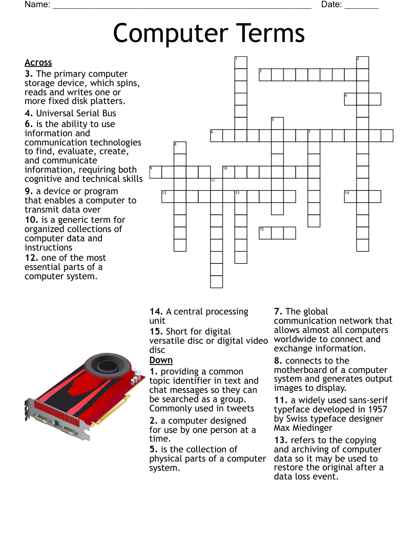 Network Concepts Crossword WordMint
