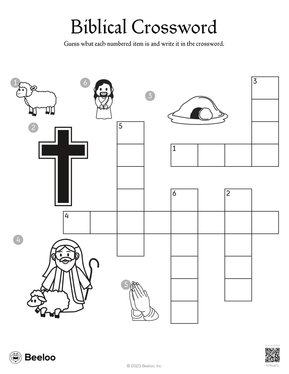 bible crossword puzzles prinbtable