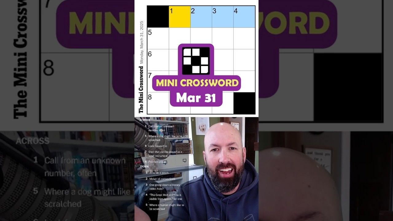 NYT Mini Crossword Mar 31 YouTube