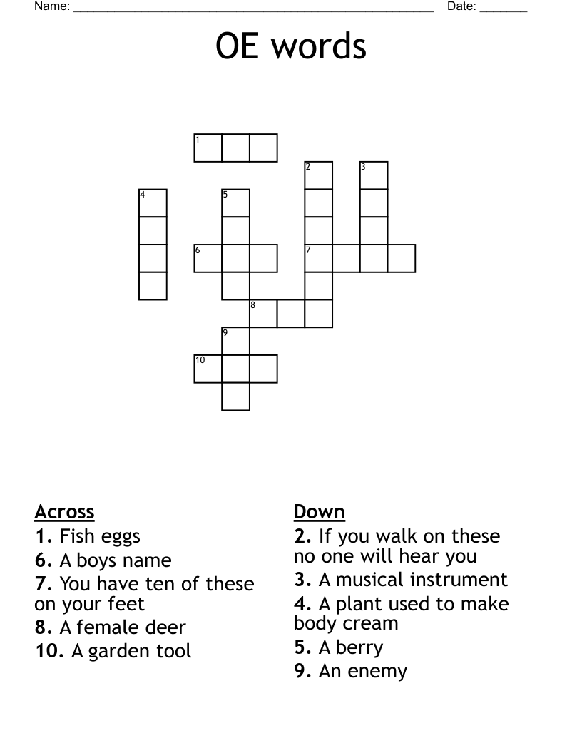 Fish Eggs Crossword