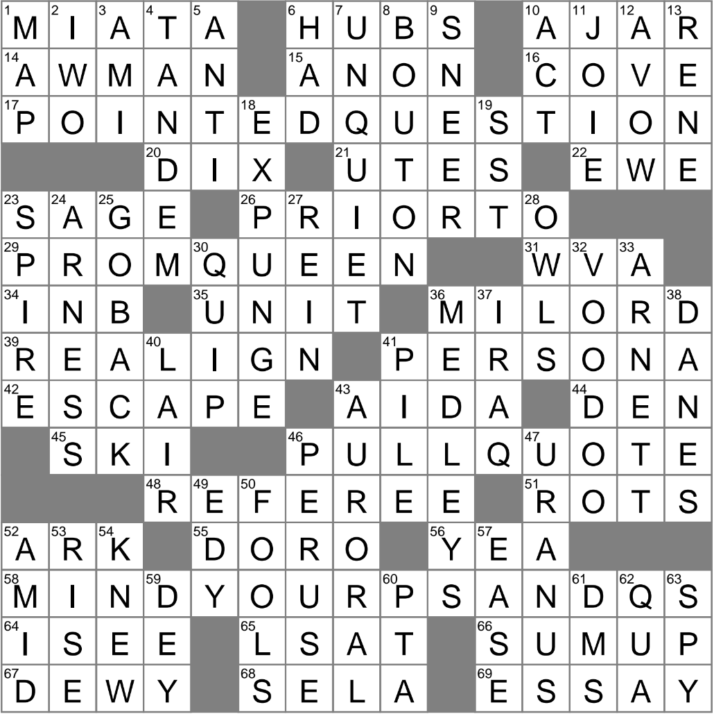 One Of A Kind Crossword Clue Archives LAXCrossword