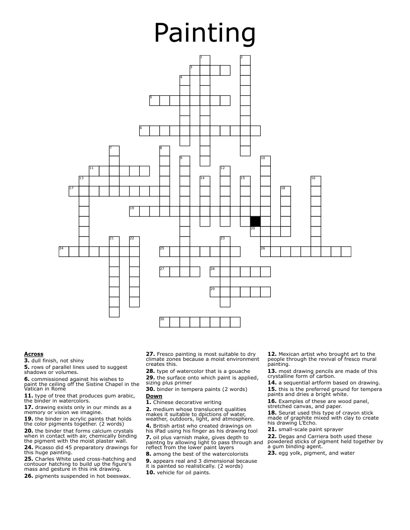Buffing And Painting Services Crossword
